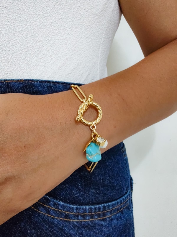 Pulseira de correntaria dourada - Image 2