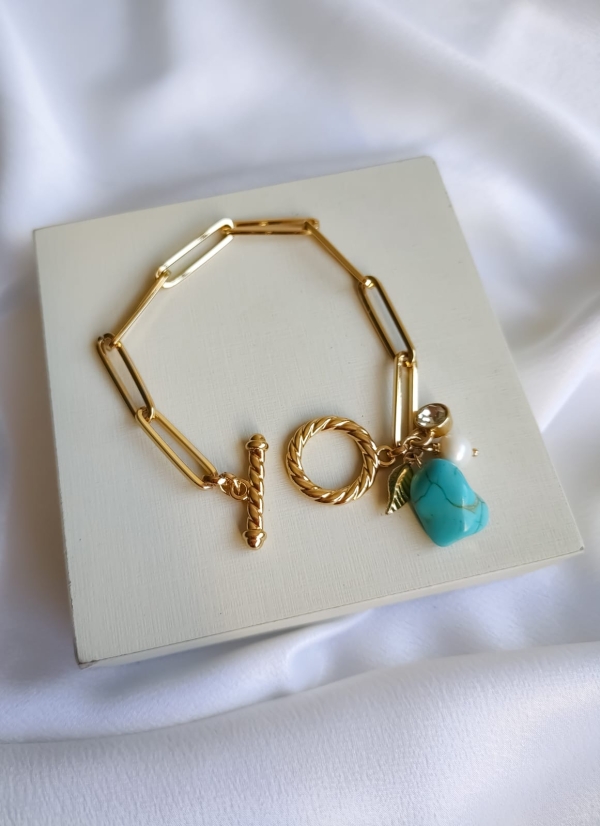 Pulseira de correntaria dourada - Image 3
