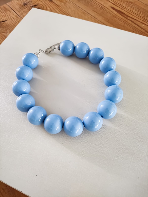 Colar de Bolas Azul Serenity - Imagem 3