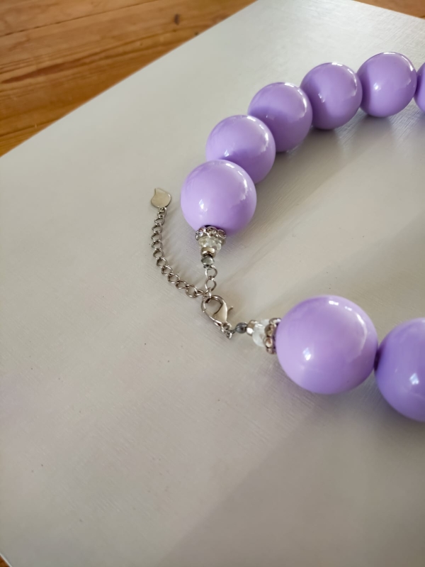 Colar de Bolas Lavanda - Imagem 2