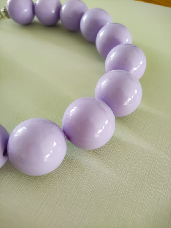 Colar de Bolas Lavanda - Imagem 3